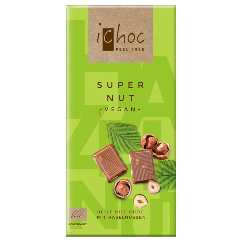 iChoc Bio Super Nut Schokolade vegan 80g